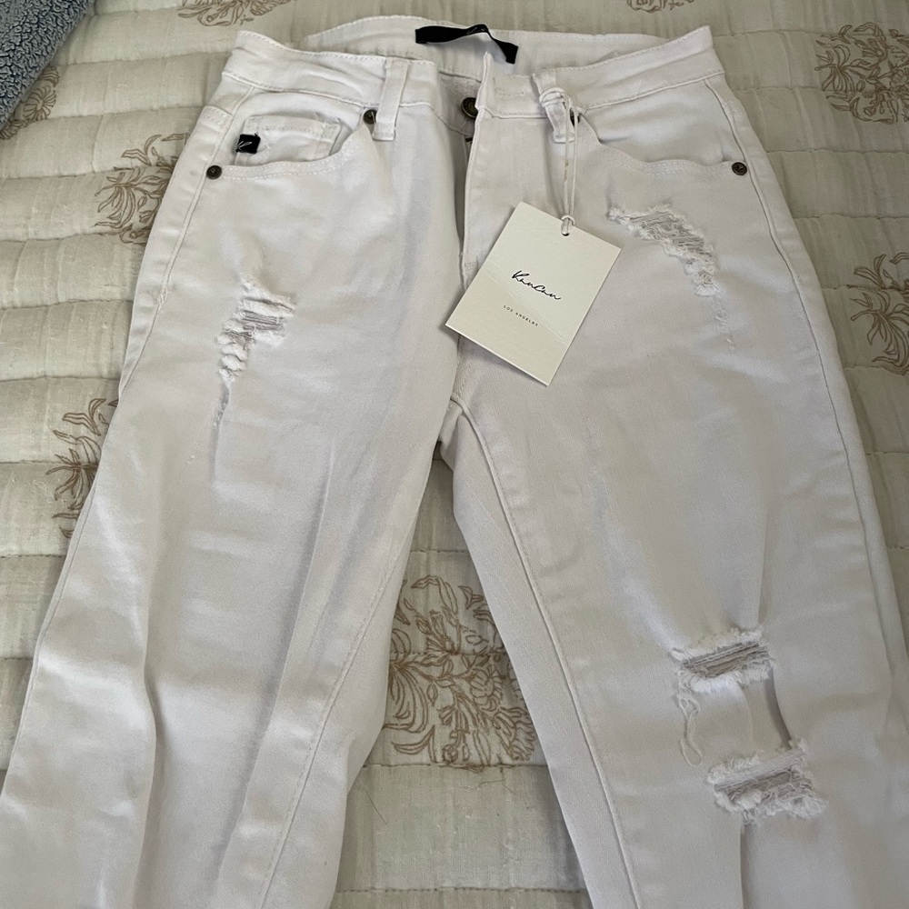 White Ripped Jeans - Picture 2 of 6